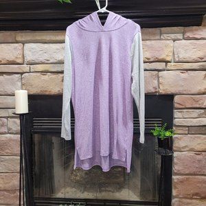 Bobbie Brooks gray and purple hooded tunic Size 1X